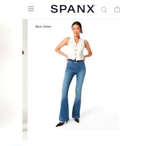Spanx pull on flare jeans. Size Large